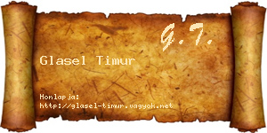 Glasel Timur névjegykártya